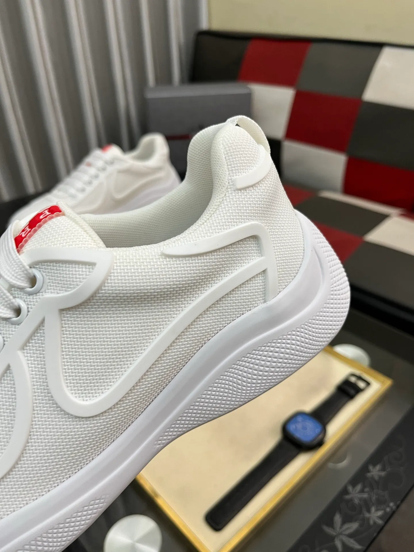 Men's shoes 💰400⌚️⌚️【PRADA】Prada casual shoes, originally developed 1:1, made of high-mercerized cowhide with imported cowhide, silk sheepskin lining, rubber outsole, comfortable and soft on the foot, size: 38-444️⃣Colors available